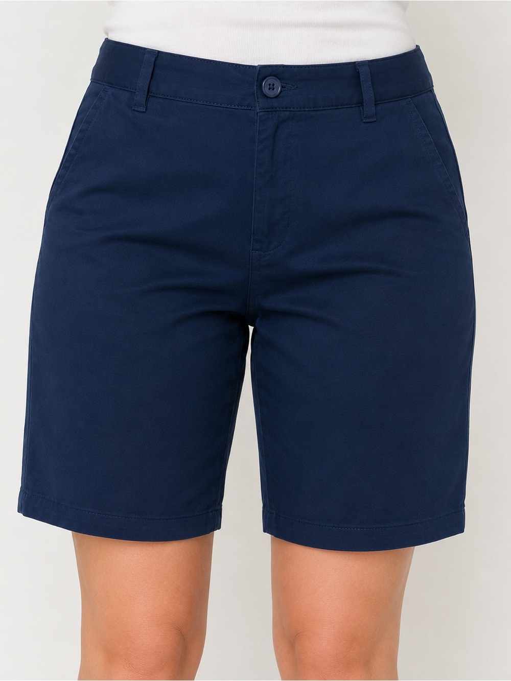 NWT Wonder Nation Girls 18 Plus Navy School Uniform Bermuda Shorts Stretch
